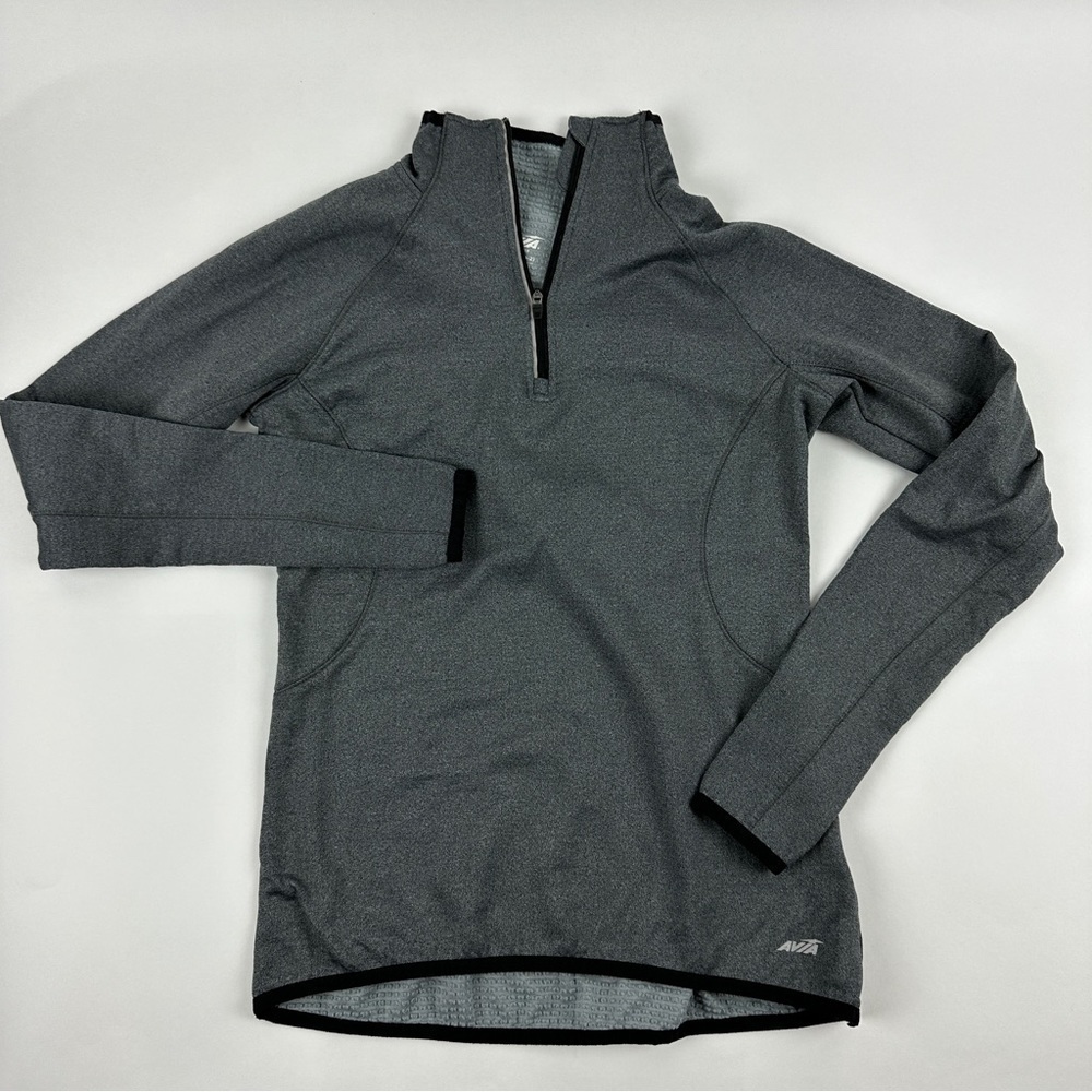 Avia Gray Half-Zip Long Sleeve Athletic Top